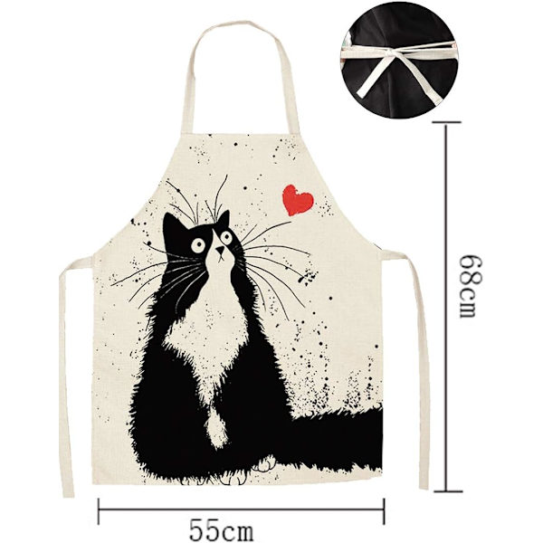 Sööt Cartoon Unisex Keittiö Esiliina BBQ Esiliina