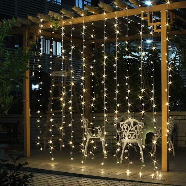 *3 * 3 M 300 LED värikäs joulu LED-valosarja, 8 valaistusta*
