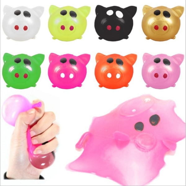 8 stk Stressballer Splat Pig Jello Pigs Klem Fruktballer Antis