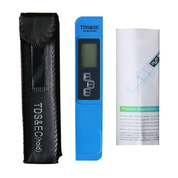 Vannkvalitetstestmeter TDS EC Temperatur 3 i 1 Sett Digital Tester