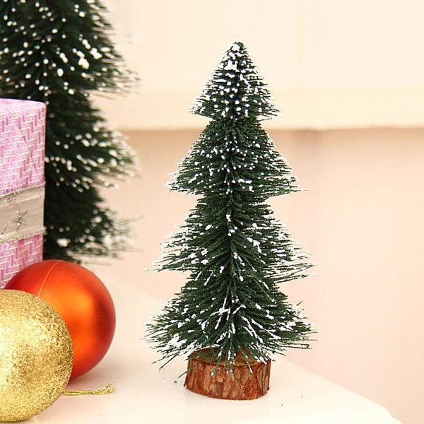 Mini Julgran Med Vit Snö Simulerad Realistisk Juldekoration Konstgjord Julgran Cedar Dekor För Jul Kaesi20cm
