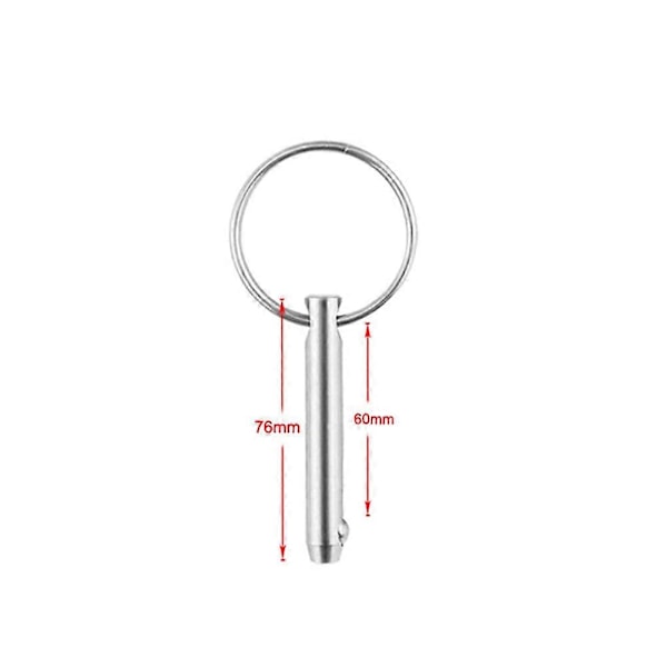 4 stk. Quick Release Ball Pins, 316 Rustfrit Stål 6,3 mm Diameter Quick Release Pins med Fjederbelastet Kugleende