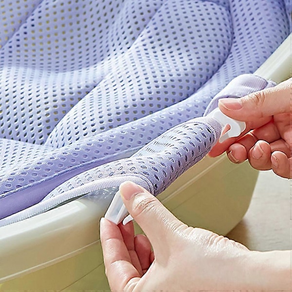 Justerbar Nyfødt Baby Bade Sæde Støtte Net Badekar Slynge Brusebad Mesh Sæde