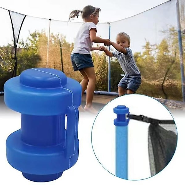 Sæt med 8 Trampolin Stolpeender til Trampolinnet Stolper 25 MM, Særligt Robuste, Vejrbestandige Endestykker, Sikkerhedsnet Reservedel (Blå)
