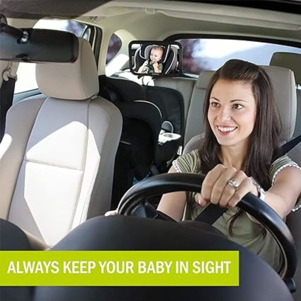 #Bilspejl til Baby Bageste Sæde Stor Barn Ubrækkeligt Bilspejl til Bagudsigt Babyspejl til Overvågning 360° Justerbar#