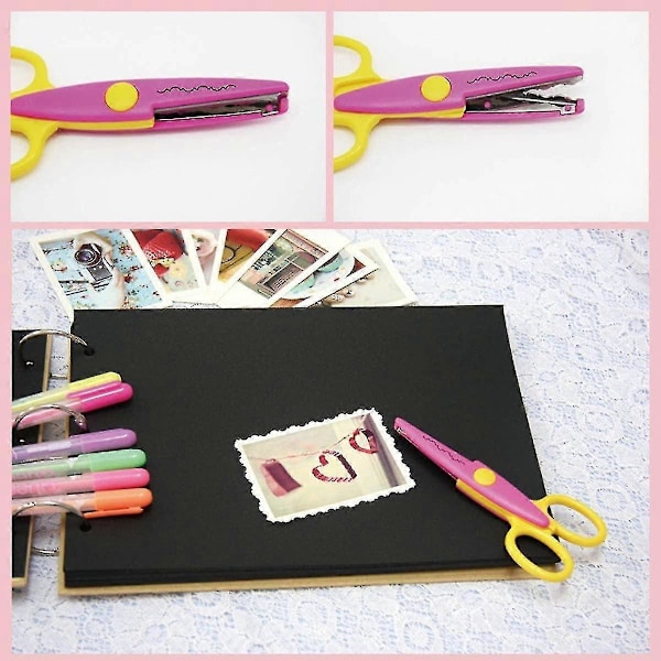 6 st Färgglada Dekorativa Papperskant Saxar, Perfekt För Lärare, Hantverk, Scrapbooking, Barn Design