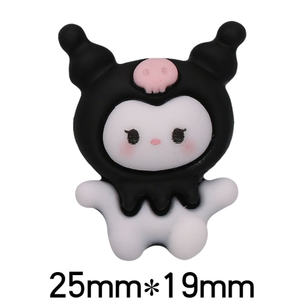 #8 st Kuromi-rosetter Kakor Dekorationer Resin Ornament, Handgjorda Material#