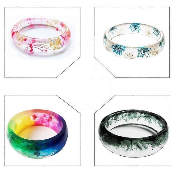 4 stk. silikonform rund for armbånd smykkelaging DIY