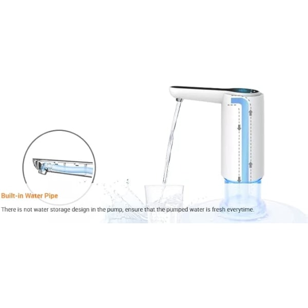 #Mini Smart USB Bottenladdad 5 Gallons Flaska Rening Dricksvatten Kallt Automatisk Fristående Bärbar Vatten Dispenser Pump#