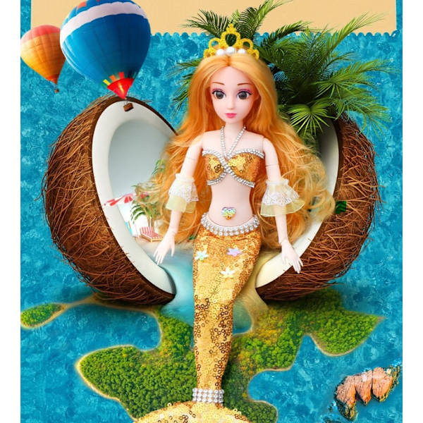/#/Pink Lejiafen Tongle Havfrue Prinsesse Dukker Børn Piger T/#/