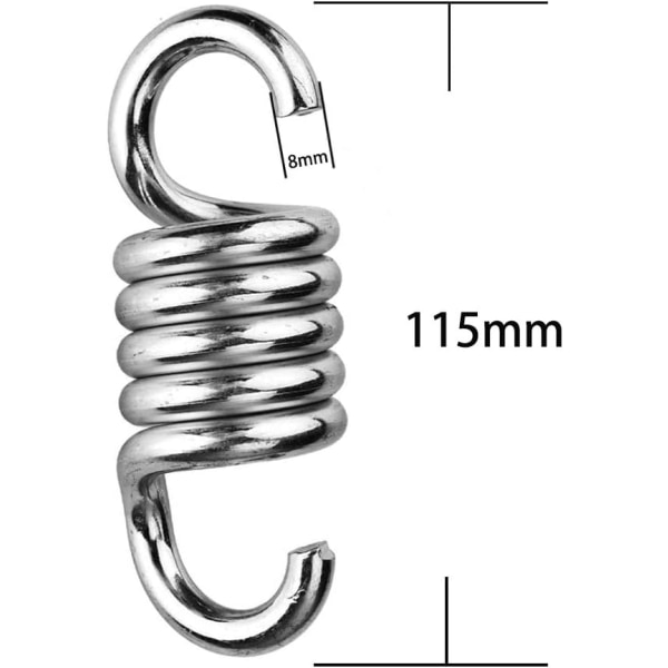 *Riippumattojousi 3 kpl 8mm Riipputuoli Jousi, Jousihaka Laajennus, Riipputuoli Tarvike, Verannatuoleille Ripustuskeinut*