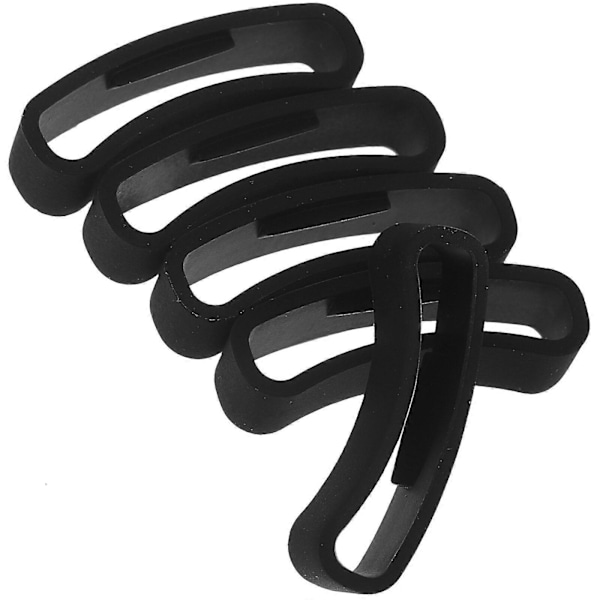 5 st Ersättningsring Loop Keeper Gummi Anti-Fall Spänne Hållare För Smart Armband Klockarmband Kompatibel för SUUNTO CORE (Svart)