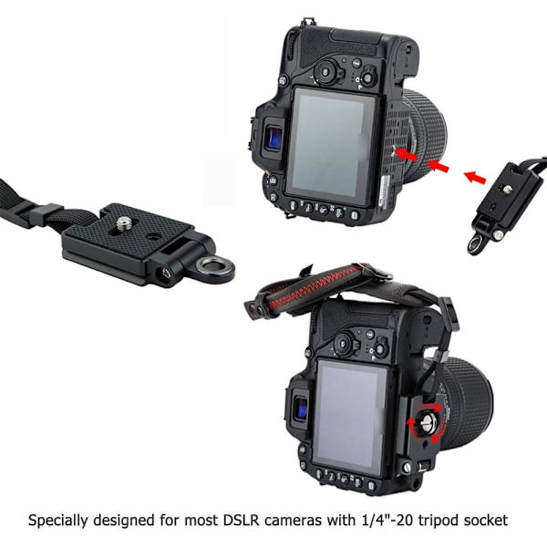 DSLR-kameragripband med Arca Swiss-platta för Canon EOS