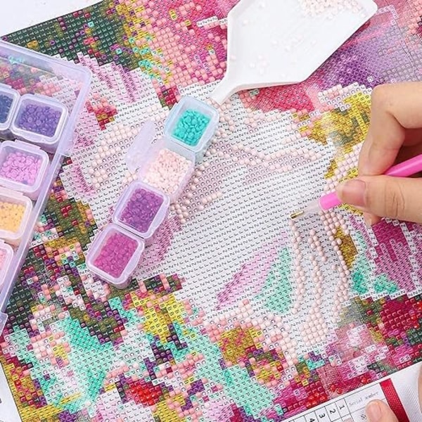 Transparent Diamantbroderilåda med 28 Fack, Diamantförvaring B