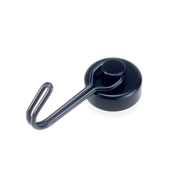 #Sæt af 6 Magnetiske Køleskabs-kroge 15 kg Kraftig Neodymium Magnet Kraftig Drejelig Magnetkrog til Køkken Badeværelse Nøgleboks (A- Sort)#