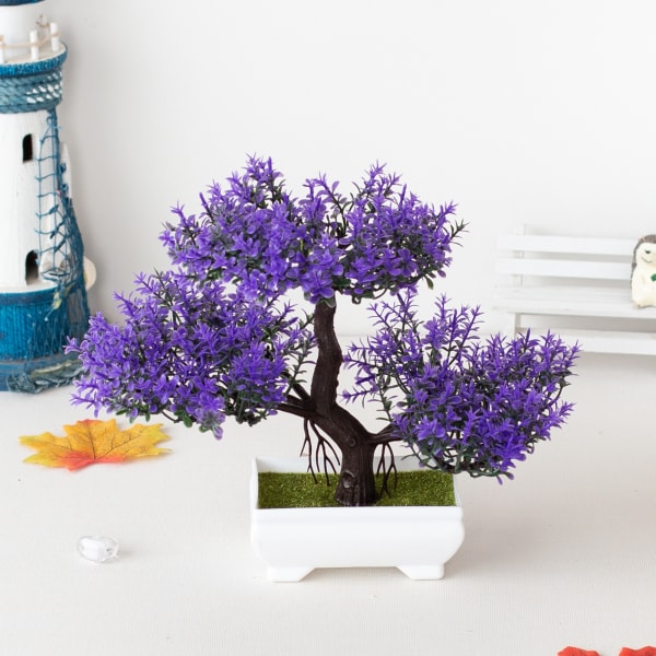 #Lilla, 2 stykker kunstige planter, bonsai kunstig plante, kunstig#