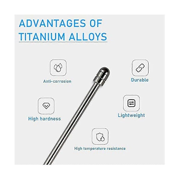Erstatningstupper i titanlegering for Remarkable 2 Maker Stylus Pen, Fin bakside for notatskriving