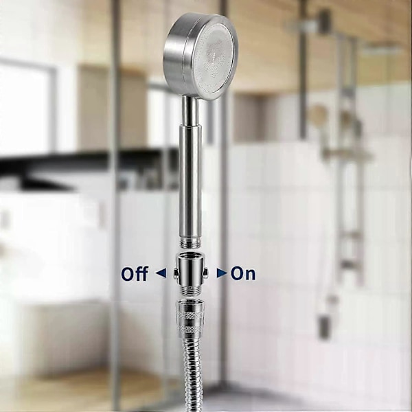 2 st Stoppduschar, G1/2 ABS Duschhuvud Stoppventiler - Lätt att Installera Vattensparare - Modern Design - Enknappsbrytare, Lämplig för Kök eller Dusch