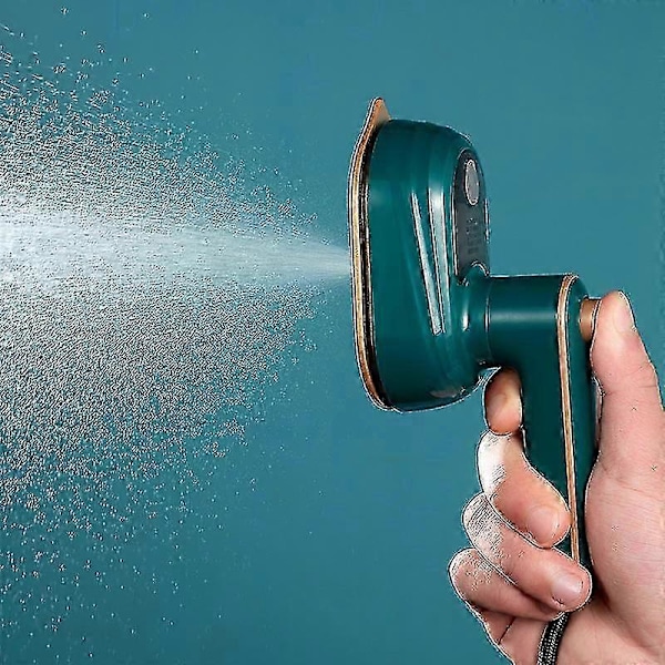 Bærbar Håndholdt Strygejern, Mini Håndholdt Dampstrygejern Til Tøj, 180° Drejelig Rejse Strygejern, Mini Strygemaskine Understøtter Tør Og Vådt (Grøn)