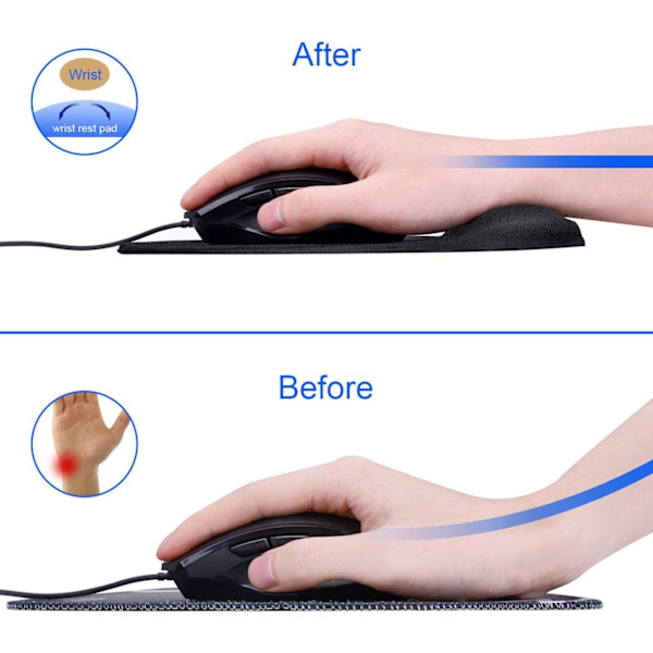 Ergonomisk Musmatta med handledsstöd Gel Musmatta med handled