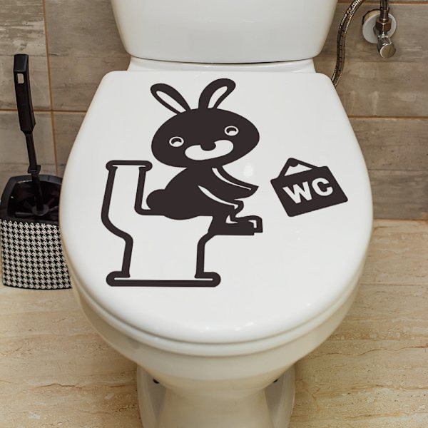 #Jänis PVC kylpyhuoneen wc-tarra, 30x30 cm#