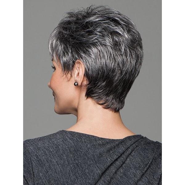 #Gradient harmaa sivuosallinen lyhyt hius peruukki naisille#