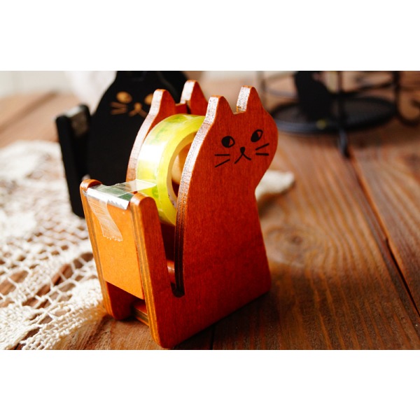 /#/Brun Pussycat Cutter Tape Dispenser, Profesjonell Desktop Tape/#/