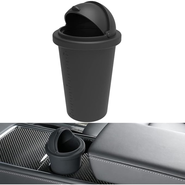 car silicone car trash can with lid for portable car door fi