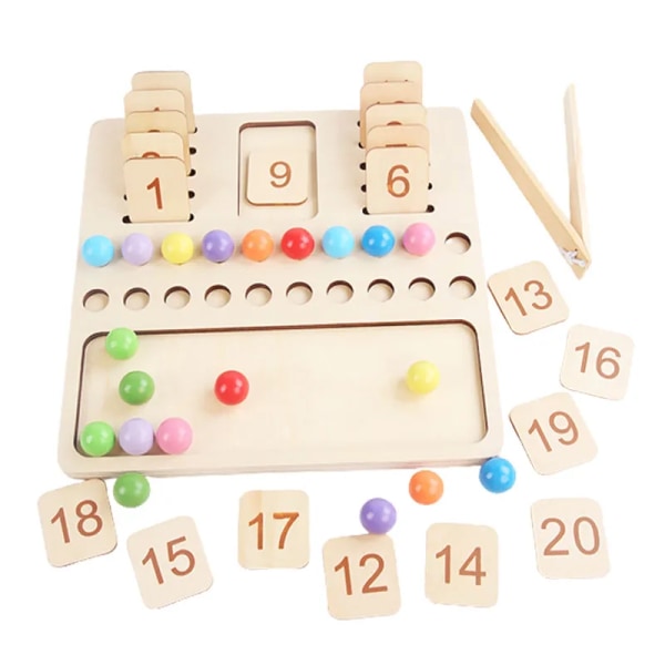 Montessori-inspirerat matematikinlärningsspel för barn