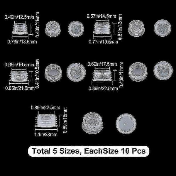 50 stk Salt- og Pepper Shaker-Propper Plastutskiftningsplugger USJ