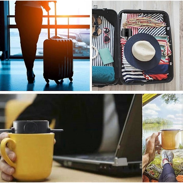 Genanvendeligt kaffefilter i rustfrit stål, drypper papirløst til manuel kaffebrygning, permanent, bærbart, højpræcisions kaffefilter i rustfrit stål T