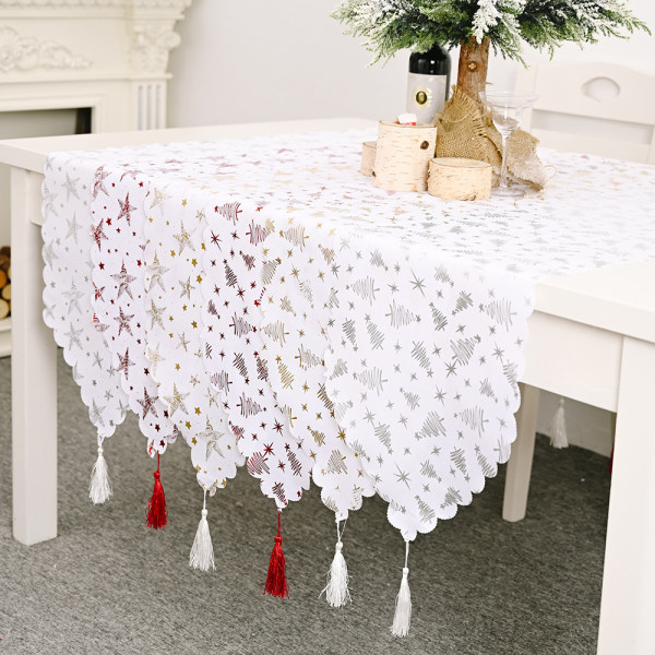 *Christmas Cotton and Linen Table Runner Table Decoration Washable*