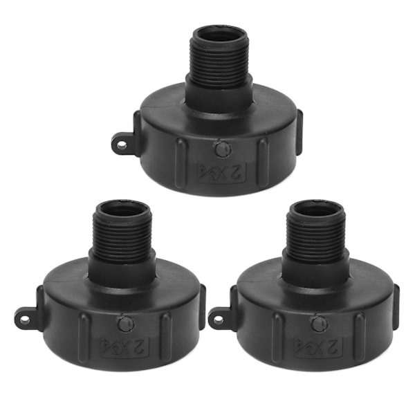 IBC Tank Connector 3 stk. G3/4 ABS Plastik Gevind Udskiftningsventil Fittings S60-2in NPS Afløbsadapter