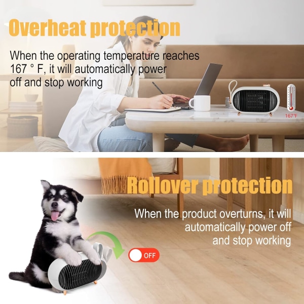 Space Heater – Bärbar minivärmare för hem och kontor – En