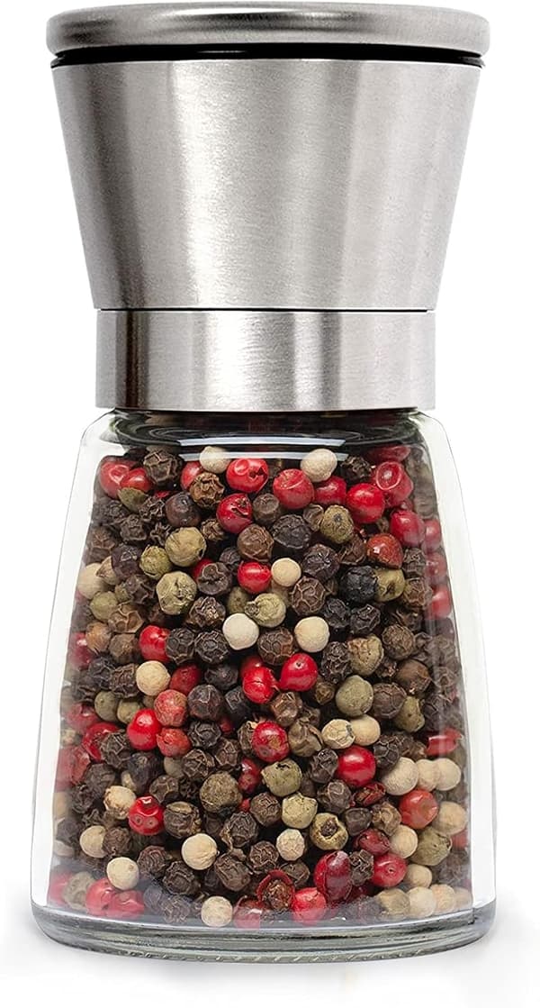 *Peppar- och saltkvarn, borstat rostfritt stål peppar- och saltkvarn*