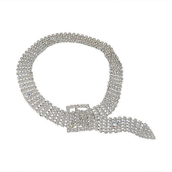 Rhinestone Choker Halskjede Sølv Diamant Stjerne Halskjeder 4 Rader Cr