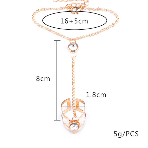 #Ring forbundet fingerringkæde sæt kæde#