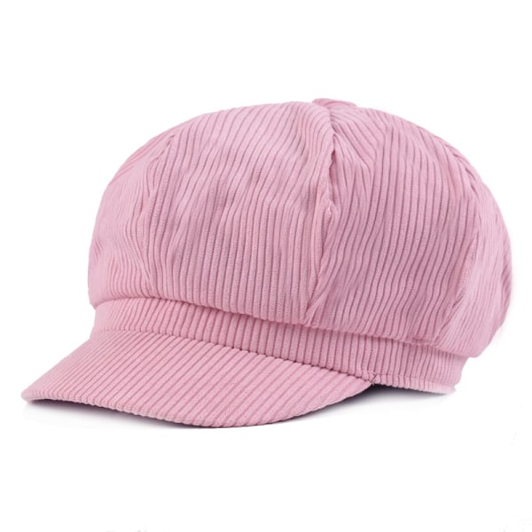 /#/Pink Women's Corduroy Hat Peaked Beret/#/