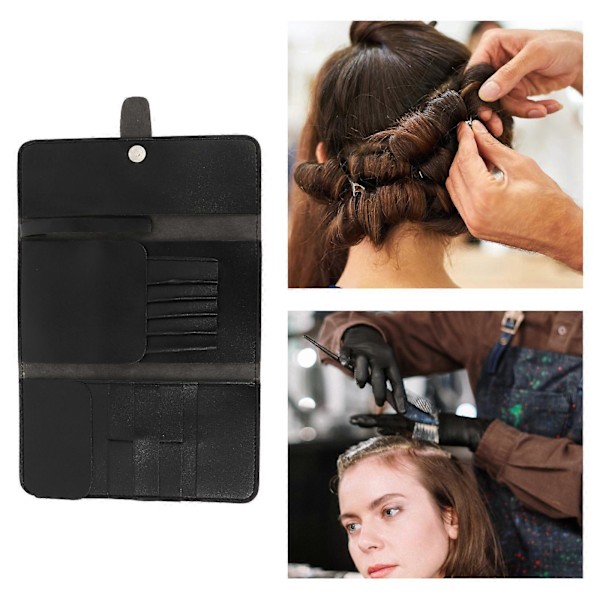 Foldbar Hårsaks Taske Læder Saks Etui Barber Frisørværktøj Pung