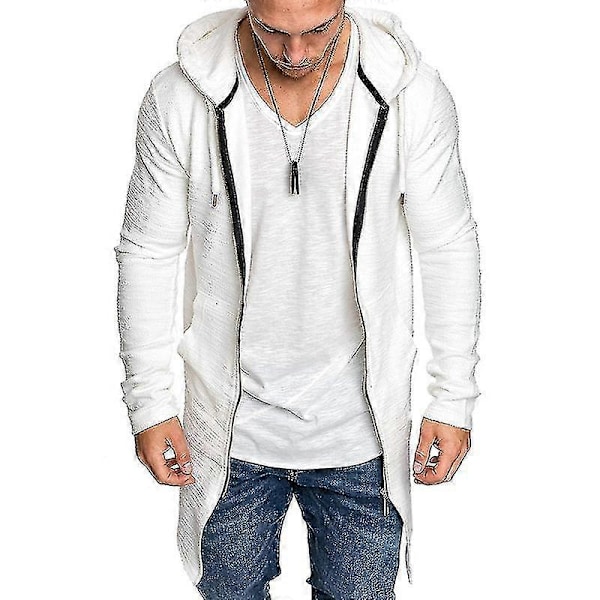 Herre Sport Hettegenser Glidelås Lang Sweatshirt Jakke Topper