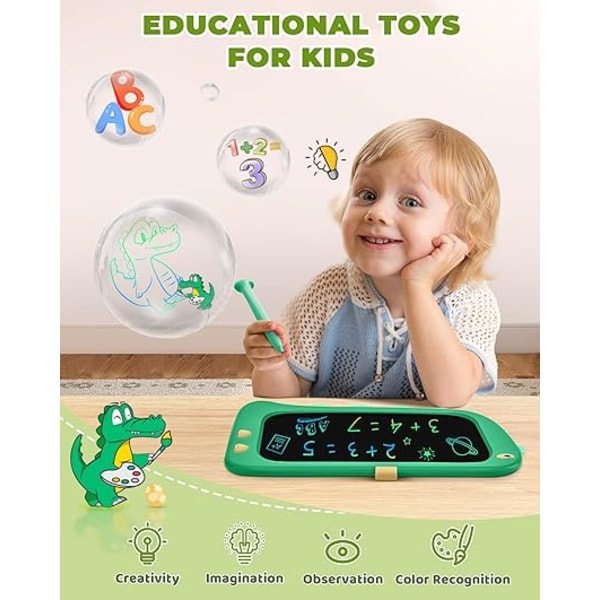 Barnsurfplatta (grön), leksaker för 3 år, LCD-skrivplatta, K