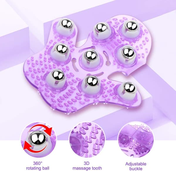 #Kroppsmassagehandske Handformad Massager Rullkula Metall Rullande#
