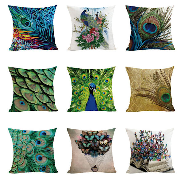 Sohvantyynynpäällinen Boheemi Peacock Eläin Koristetyyny