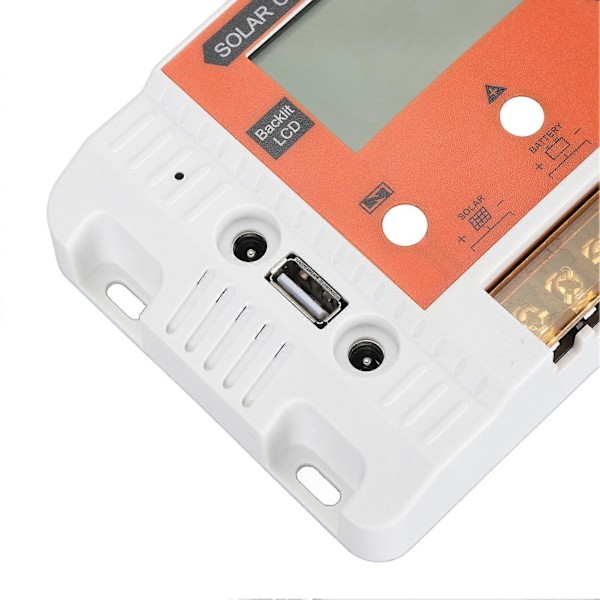 Aurinkolataussäädin LCD-taustavalaistu näyttö Muistitoiminto Kaksois-USB-lähtö Aurinkopaneelisäädin 12V24V 30A