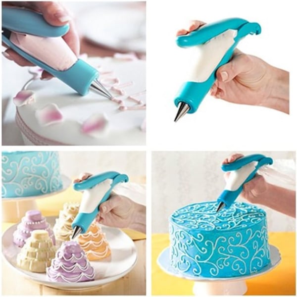 Bakverk DIY Kakdekorations Penna Frosting Spritsmunstycken Munstycken Påse Sug