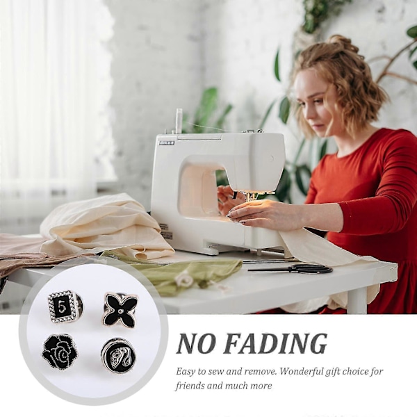 40 stk. Rhinestone Broche Brocher Dame Tøjtilbehør Øjeblikkelige Knapper Tøj Perleknap Buket Dekor Broche