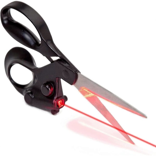 Lasersaks, 8,5 tommer (21,5 cm) Professionel laserstyret saks til syning Hurtigt lige snit Papir Stof Håndværk Saks Præcis Metal Skarp Saks til Papir