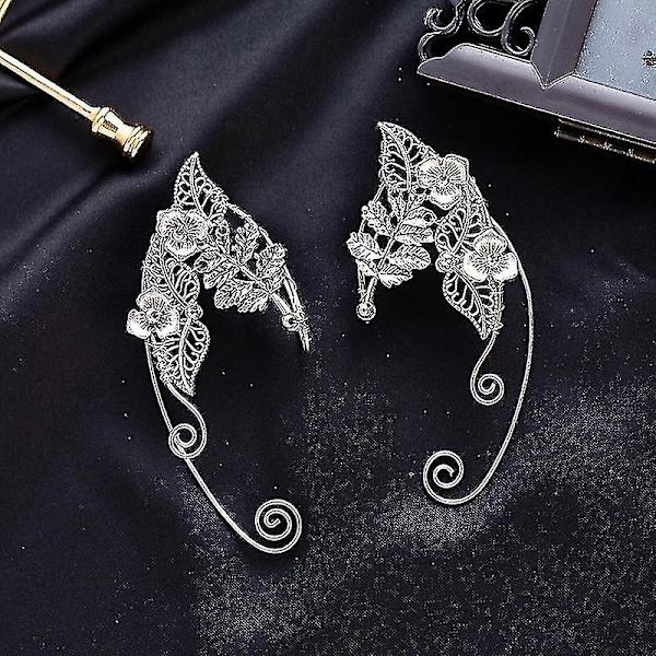 1 par örhängen Wrap Ear Clip Wrap Cuff Älvöron Stud Jacket Kompatibel Gåva