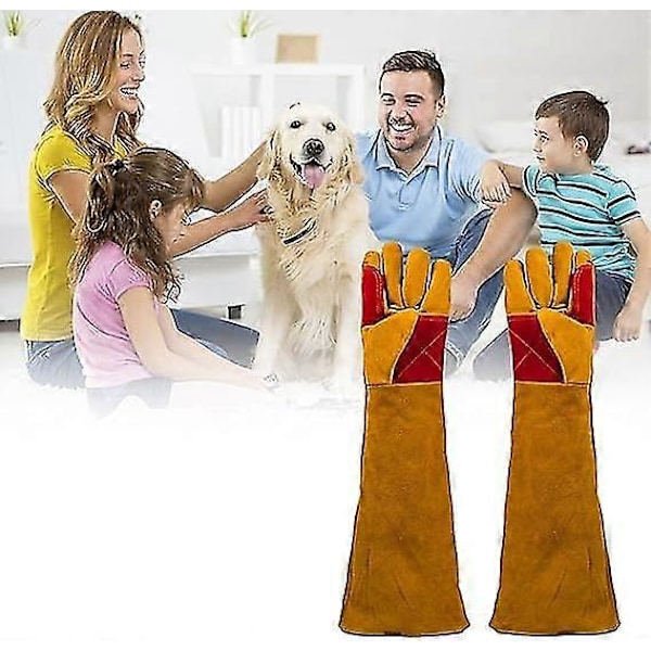 60cm Anti-bitshandskar, Förtjockade Långa Bittåliga Skyddshandskar För Hund- och Kattträning, Husdjursrepor, Långärmade Svetshandskar, Gi