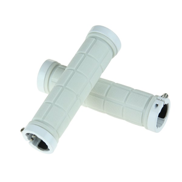 white　Pair of Ergonomic Non-slip Soft Rubber Bike Grips,Grip for